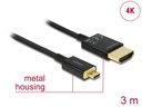 Delock Kabel 4K 60Hz HDMI - Micro-HDMI (HDMI-D), 3 m, Schwarz
