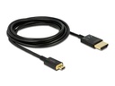 Delock Kabel 4K 60Hz HDMI - Micro-HDMI (HDMI-D), 3 m, Schwarz