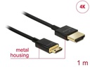 Delock Kabel 4K 60Hz HDMI - Mini-HDMI (HDMI-C), 1 m, Schwarz