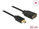 Delock Kabel 4K 60Hz Micro-HDMI (HDMI-D) - HDMI, 0.2 m
