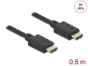 Delock Kabel 8K 60Hz HDMI - HDMI, 0.5 m