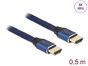 Delock Kabel 8K 60Hz HDMI - HDMI, 0.5 m, Blau