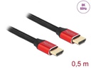 Delock Kabel 8K 60Hz HDMI - HDMI, 0.5 m, Rot
