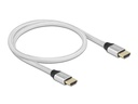 Delock Kabel 8K 60Hz HDMI - HDMI, 0.5 m, Silber