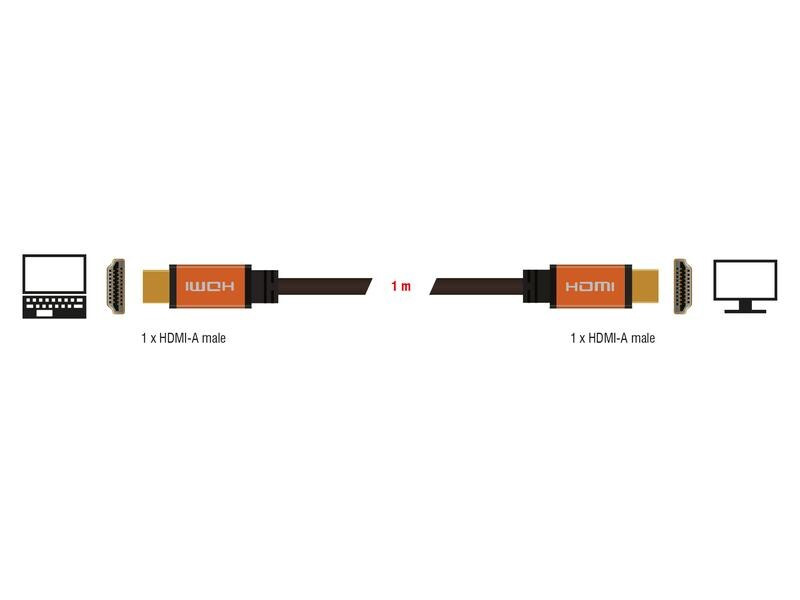 Delock Kabel 8K 60Hz HDMI - HDMI, 1 m