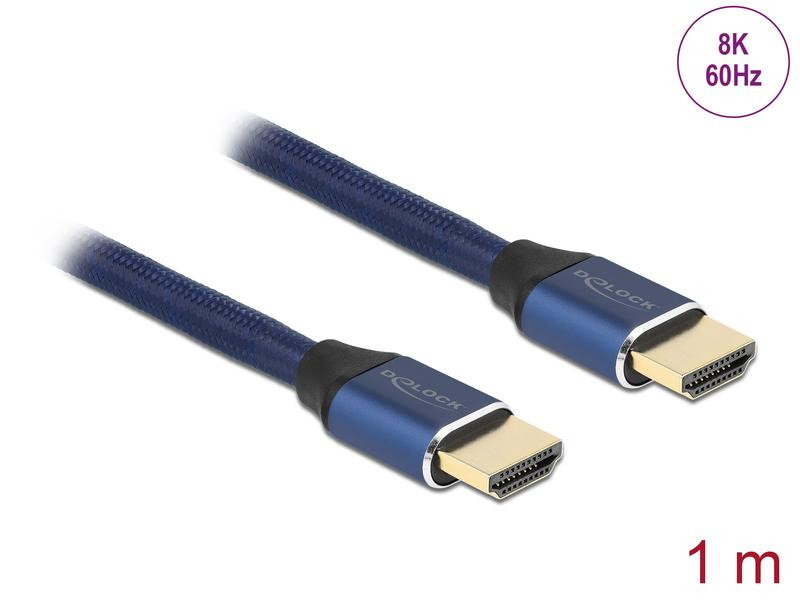 Delock Kabel 8K 60Hz HDMI - HDMI, 1 m, Blau
