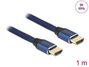 Delock Kabel 8K 60Hz HDMI - HDMI, 1 m, Blau
