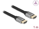 Delock Kabel 8K 60Hz HDMI - HDMI, 1 m, Grau