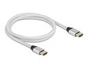 Delock Kabel 8K 60Hz HDMI - HDMI, 1 m, Silber