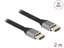 Delock Kabel 8K 60Hz HDMI - HDMI, 2 m, Grau