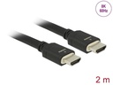 Delock Kabel 8K 60Hz HDMI - HDMI, 2 m, Schwarz