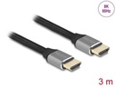 Delock Kabel 8K 60Hz HDMI - HDMI, 3 m, Grau