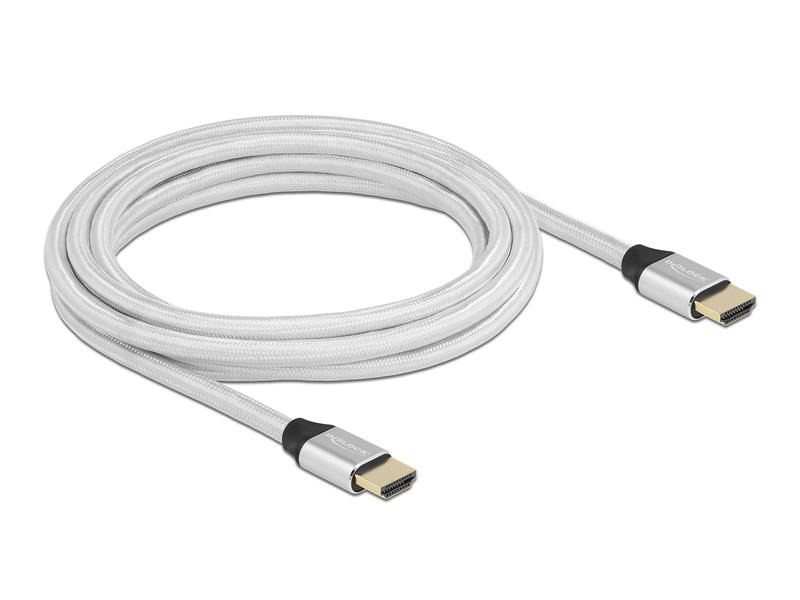 Delock Kabel 8K 60Hz HDMI - HDMI, 3 m, Silber