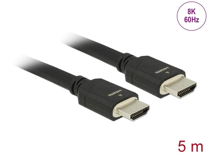 Delock Kabel 8K 60Hz HDMI - HDMI, 5 m, Schwarz