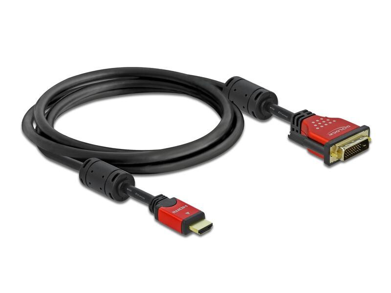 Delock Kabel HDMI - DVI-D 24+1, 2 m