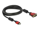 Delock Kabel HDMI - DVI-D 24+1, 5 m
