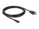 Delock Kabel HDMI - Micro-HDMI (HDMI-D), 3 m, Schwarz