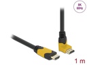Delock Kabel Oben gewinkelt 8K 60Hz HDMI - HDMI, 1 m