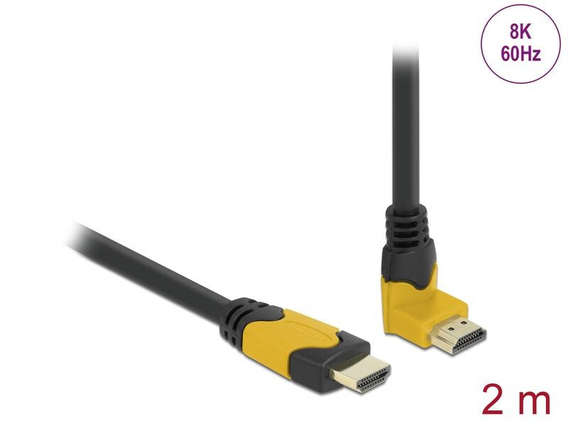 Delock Kabel Oben gewinkelt 8K 60Hz HDMI - HDMI, 2 m