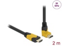Delock Kabel Oben gewinkelt 8K 60Hz HDMI - HDMI, 2 m