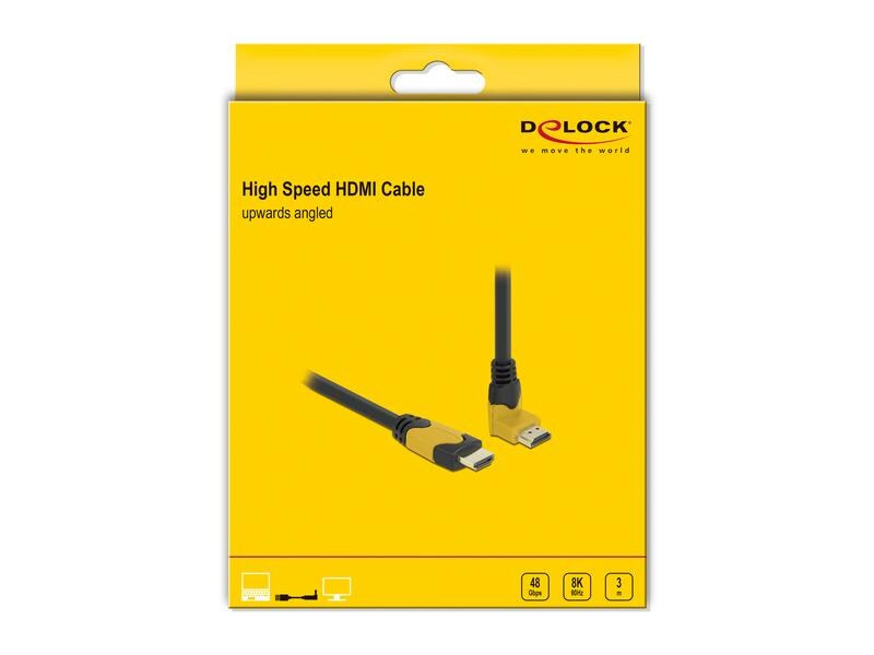 Delock Kabel Oben gewinkelt 8K 60Hz HDMI - HDMI, 3 m