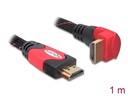 Delock Kabel gewinkelt unten HDMI - HDMI, 1 m, Rot