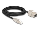 Delock Patchkabel RJ45 zu Keystone Cat 6A, S/FTP, 3 m