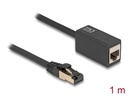 Delock Patchkabel Verlängerungskabel Cat 8.1, S/FTP, 1 m, Schwarz