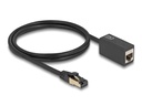 Delock Patchkabel Verlängerungskabel Cat 8.1, S/FTP, 1 m, Schwarz