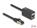 Delock Patchkabel Verlängerungskabel Cat 8.1, S/FTP, 2 m, Schwarz