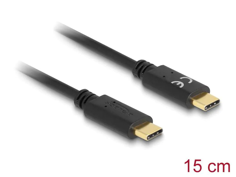 Delock USB-Ladekabel 5 A USB C - USB C 0.15 m