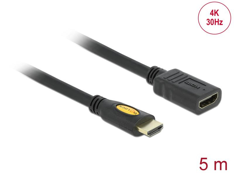 Delock Verlängerungskabel 4K 30Hz HDMI - HDMI, 5 m