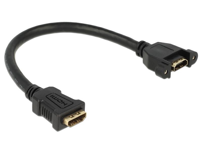 Delock Verlängerungskabel zum Einbau, 4K 30Hz HDMI - HDMI, 0.25 m