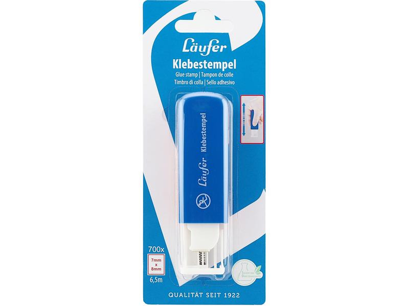 Läufer Klebestempel 1 Stück, Blau, Rot, Weiss