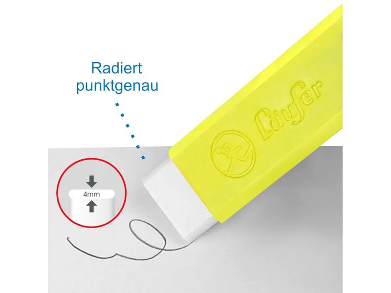Läufer Radiergummi Pocket Gelb