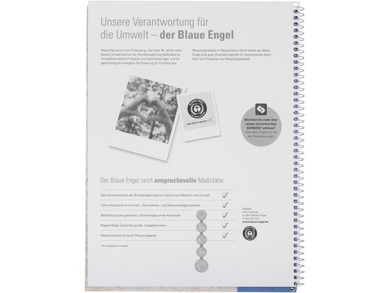 Oxford Notizbuch kariert, A4+, Blau