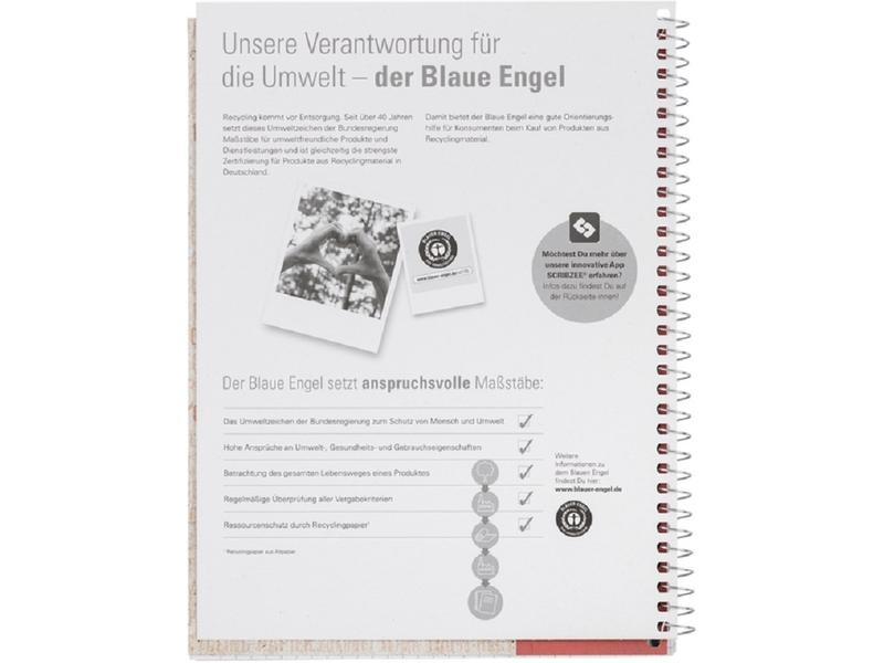 Oxford Notizbuch kariert, A5+, Rot