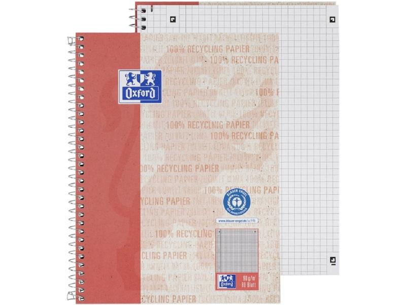 Oxford Notizbuch kariert, A5+, Rot