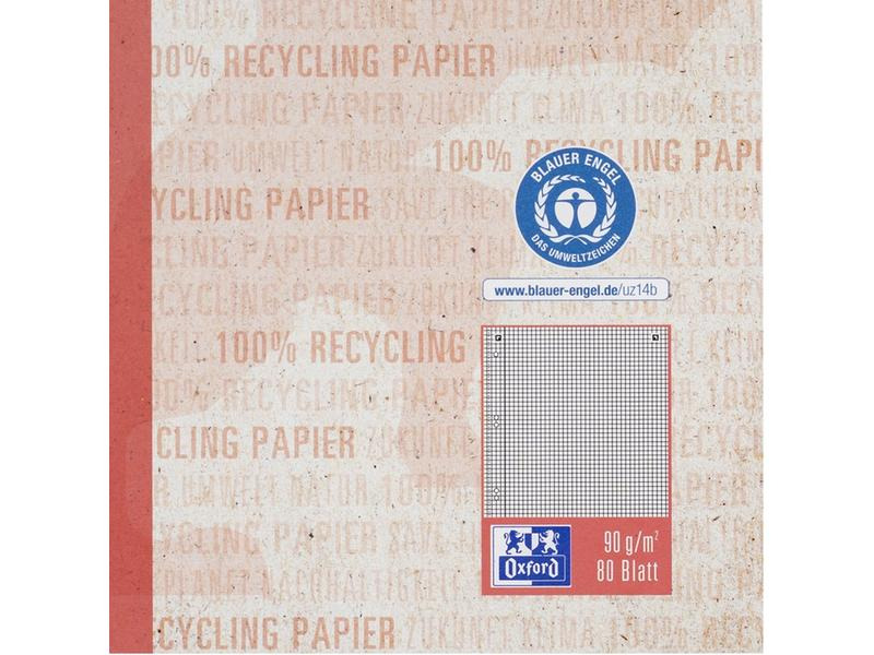 Oxford Notizbuch kariert, A5+, Rot