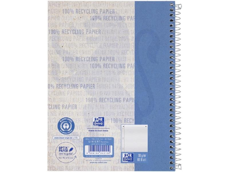 Oxford Notizbuch liniert, A5+, Blau