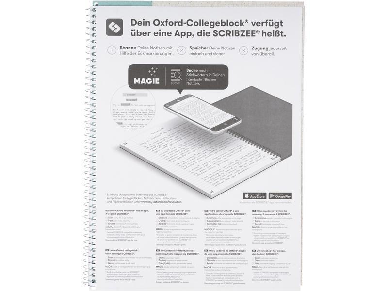 Oxford Notizbuch punktkariert, A4+, Blau
