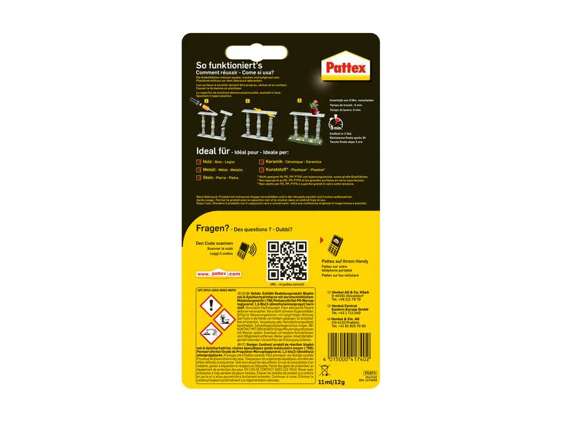 Pattex Klebstoff Kraft-Mix Extrem Fest 1 x 12 g