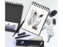 Oxford Schreibblock Skizzenbuch A4, Schwarz