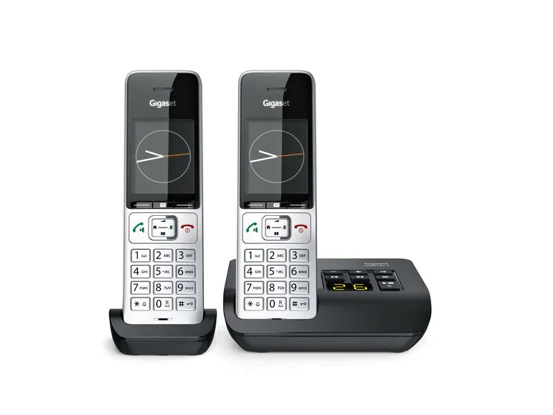 Gigaset Schnurlostelefon Comfort 500A Duo Schwarz/Silber