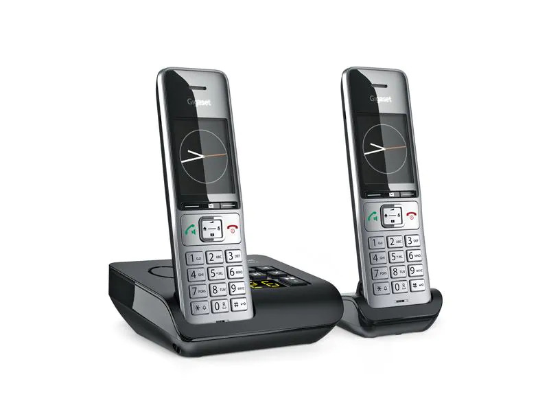 Gigaset Schnurlostelefon Comfort 500A Duo Schwarz/Silber