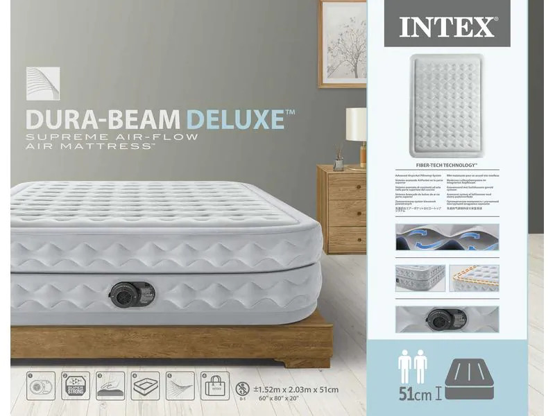 Intex Luftbett Dura Beam Deluxe Supreme Queen 152 x 203 x 51 cm