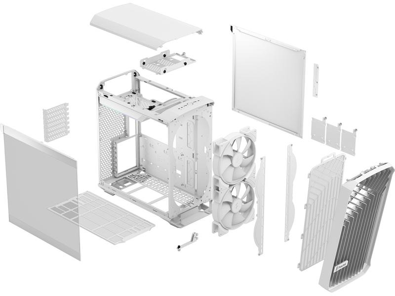 Fractal Design PC-Gehäuse Torrent Compact RGB TG Light Tint Weiss