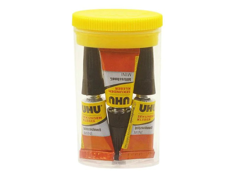 UHU Sekundenkleber Minis 3 g, Transparent