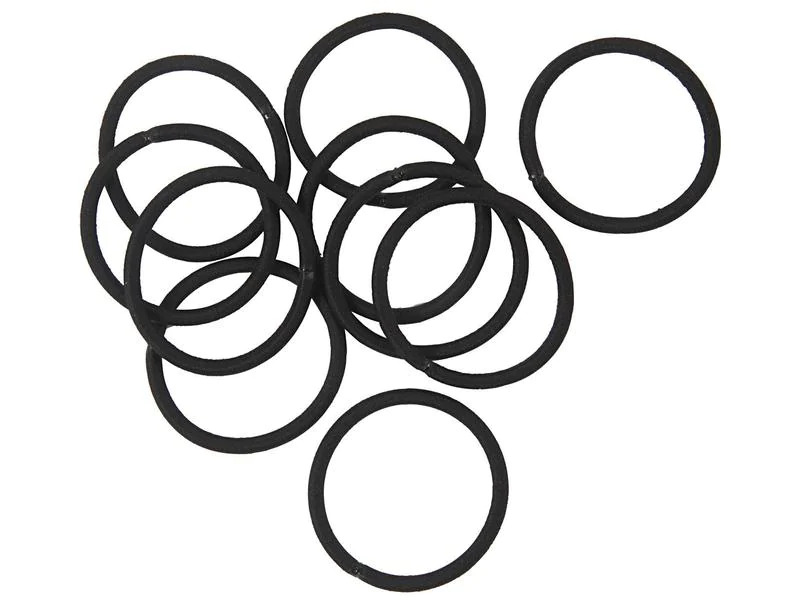 Creativ Company Haargummi 4,5 cm,  10 Stück, Schwarz