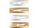 Creativ Company Haarclip Gold/Silber 5.8 x 1.6 cm, 4 Stück